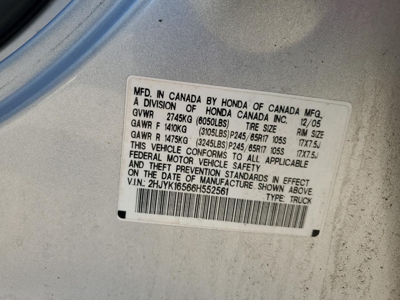 2006 Honda Ridgeline - Image 12