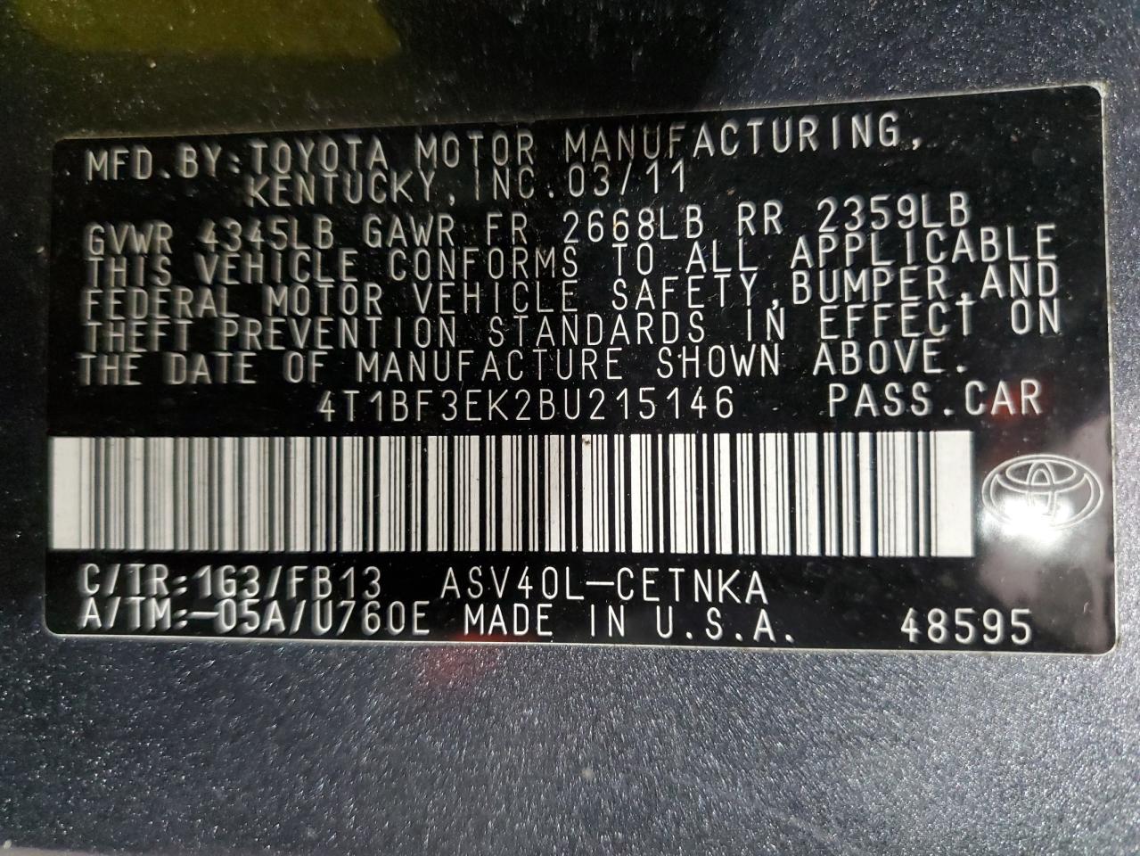 2011 Toyota Camry - Image 12