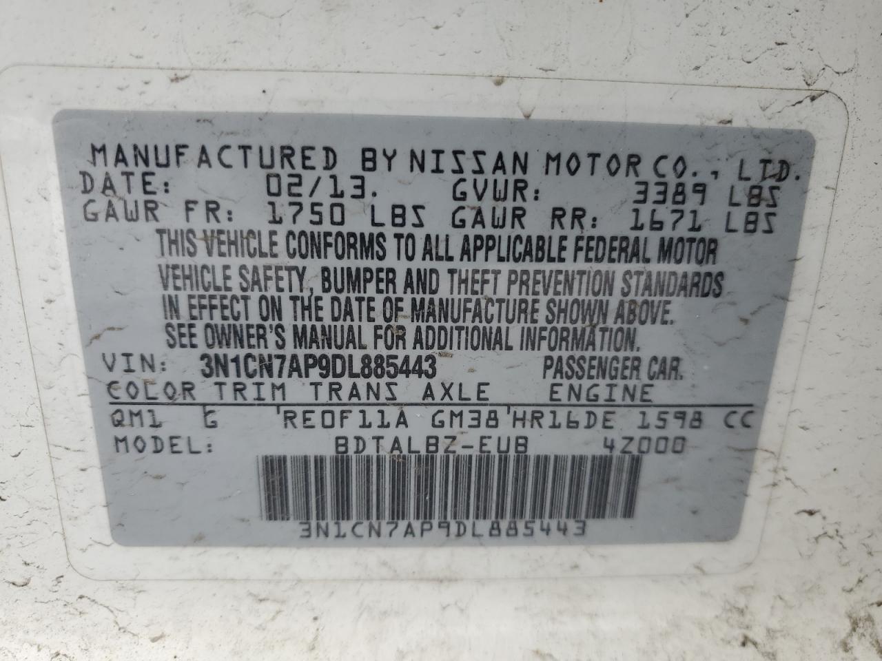 2013 Nissan Versa - Image 14