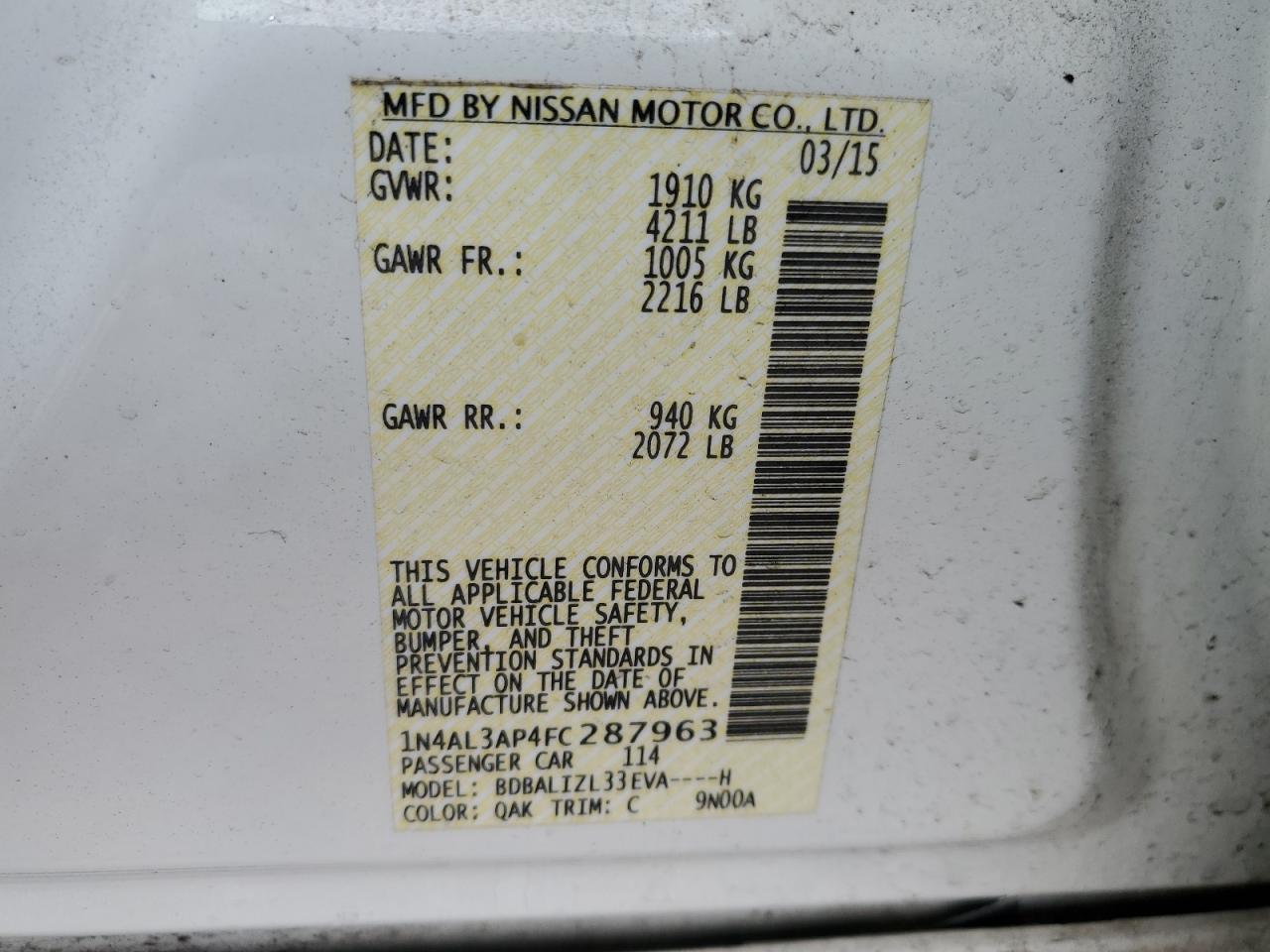 2015 Nissan Altima - Image 14