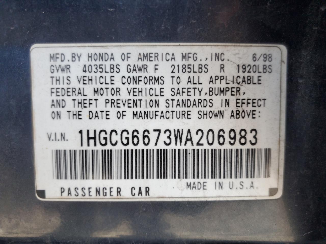 1998 Honda Accord - Image 13