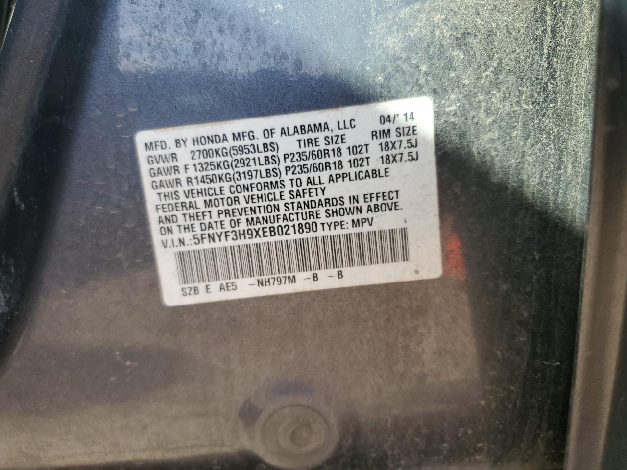 2014 Honda Pilot - Image 14