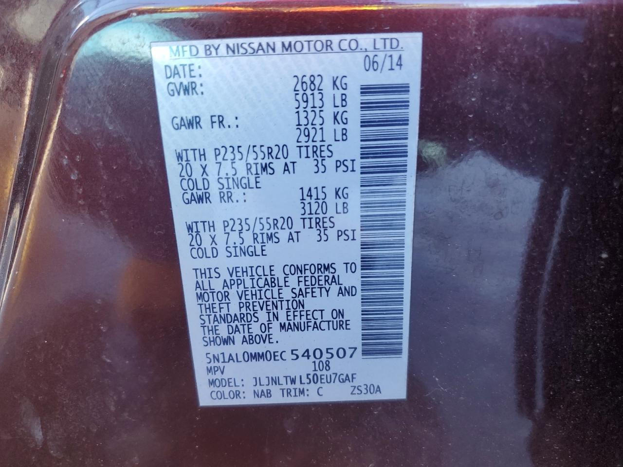 2014 Infiniti QX60 - Image 13
