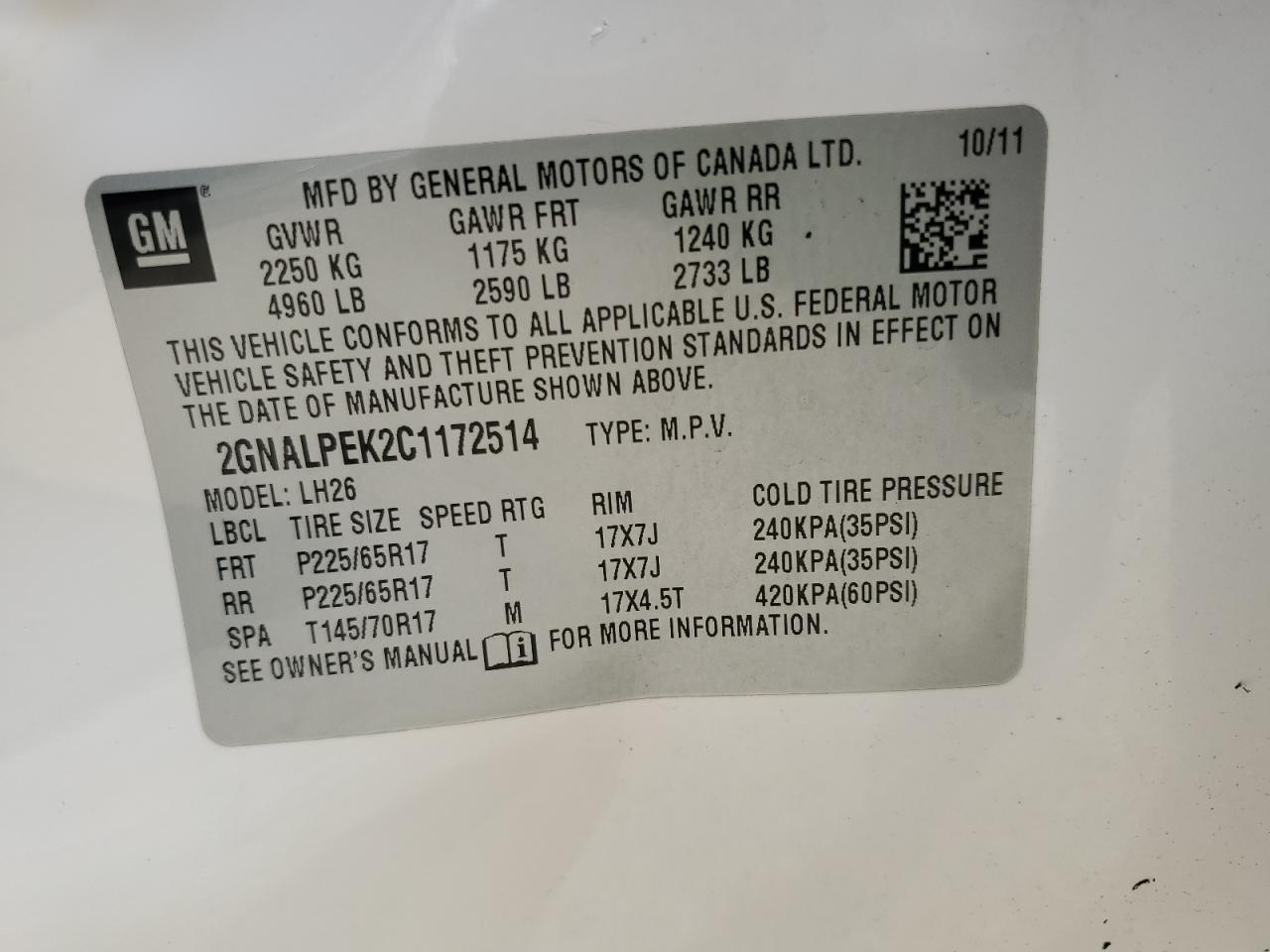 2012 Chevrolet Equinox - Image 13