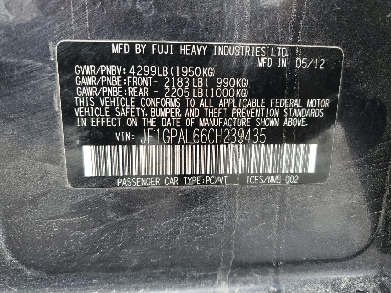 2012 Subaru Impreza - Image 12