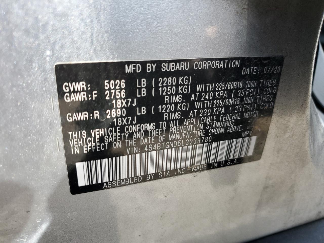 2020 Subaru Outback - Image 13