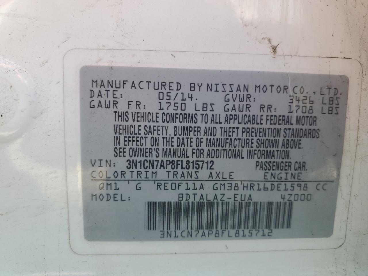 2015 Nissan Versa - Image 12