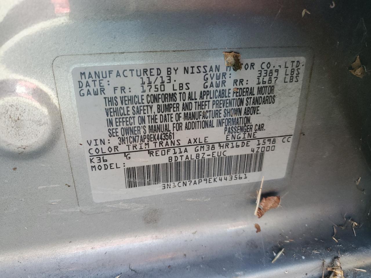 2014 Nissan Versa - Image 12