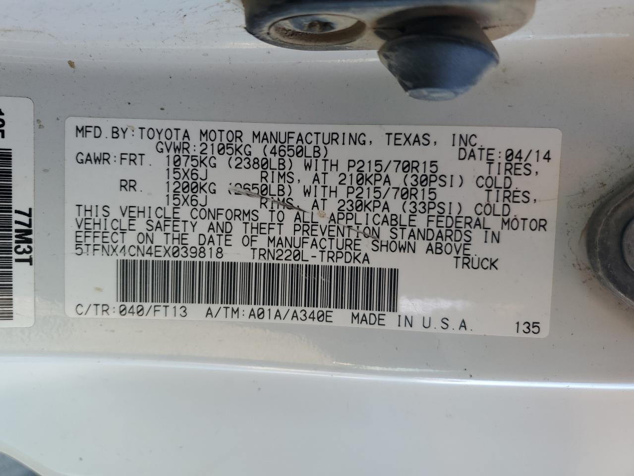 2014 Toyota Tacoma - Image 13