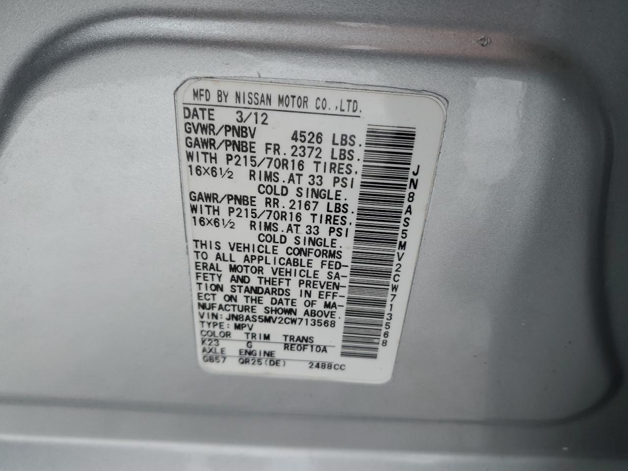 2012 Nissan Rogue - Image 13