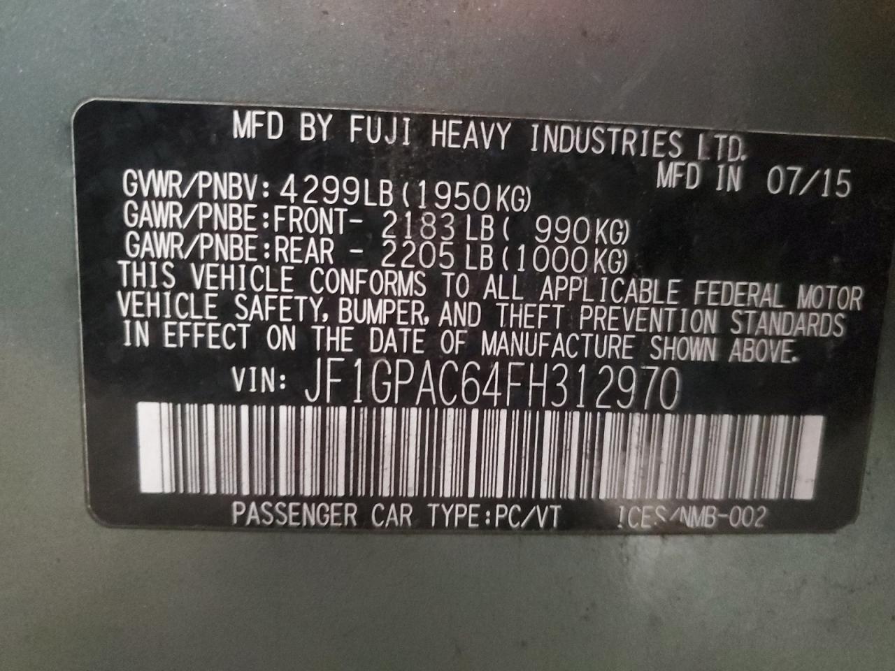 2015 Subaru Impreza - Image 12