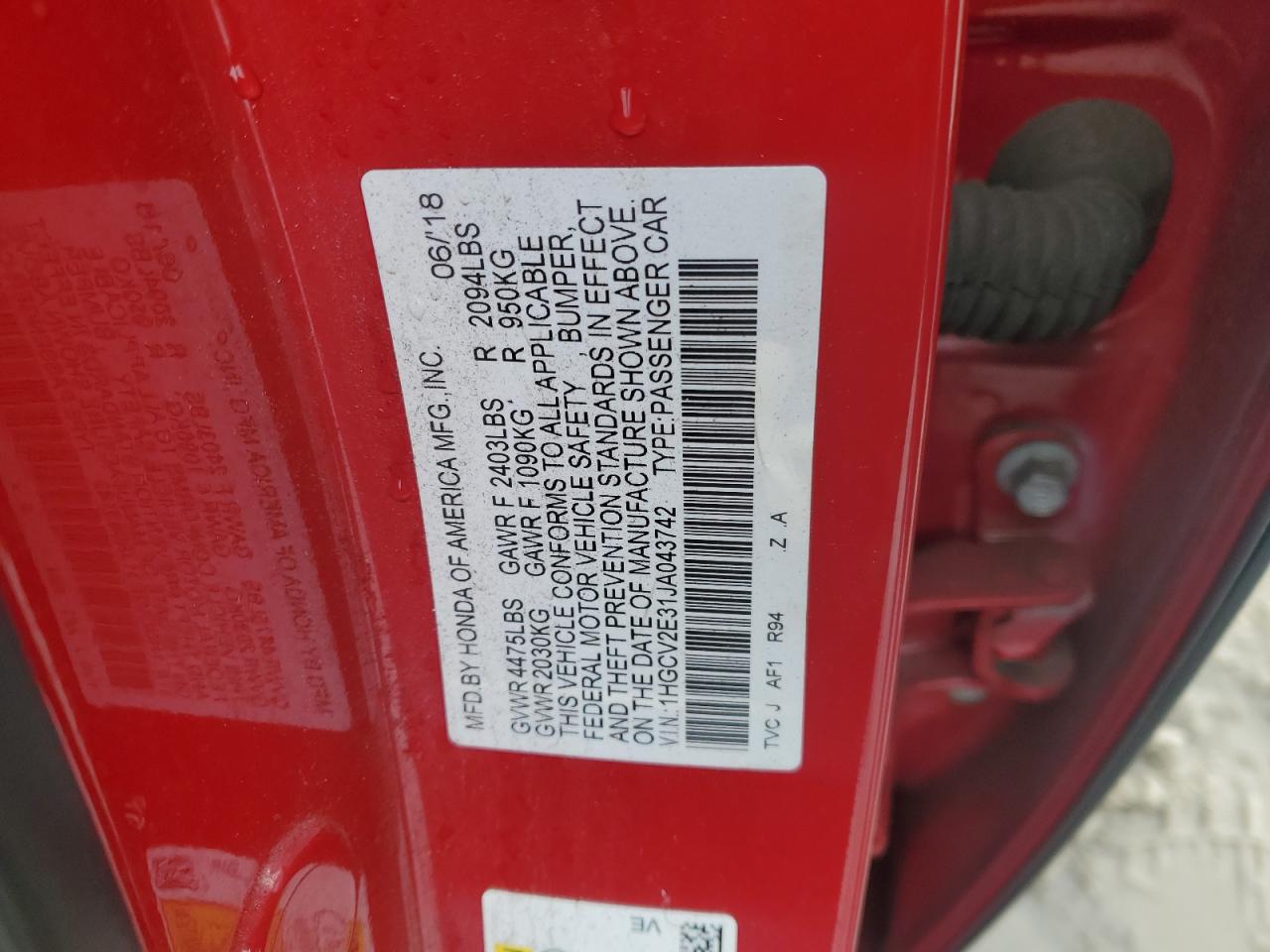 2018 Honda Accord - Image 14