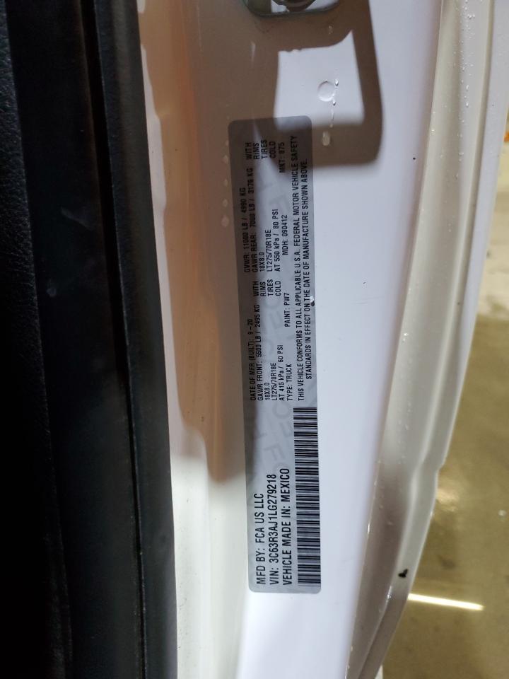 2020 Ram 3500 Tradesman VIN: 3C63R3AJ1LG279218 Lot: 44312145