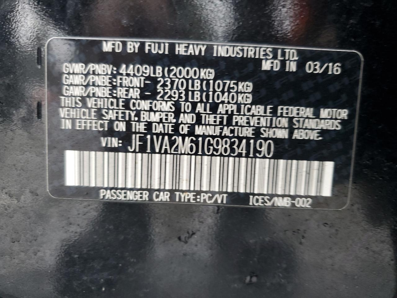 2016 Subaru WRX - Image 12