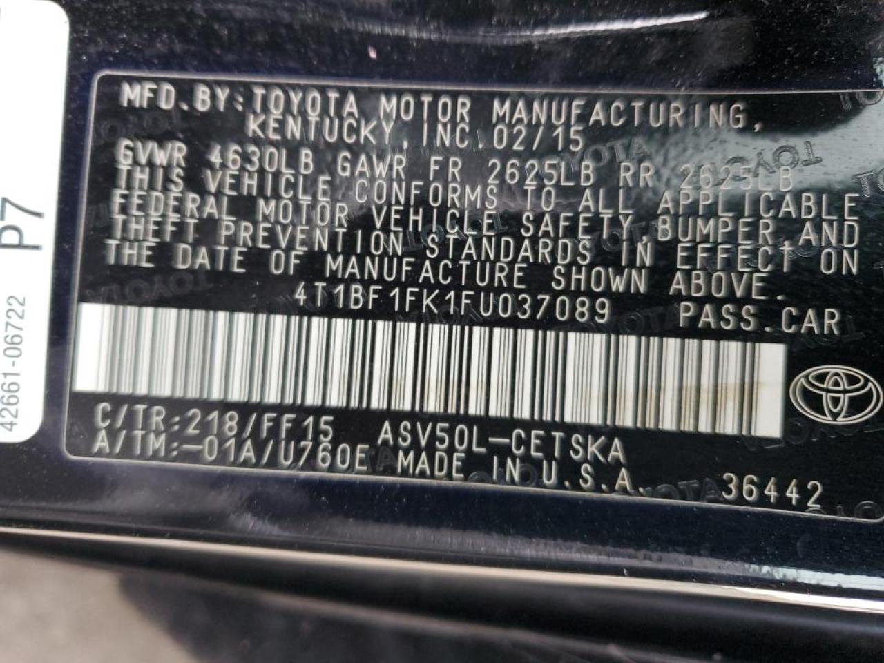 2015 Toyota Camry - Image 12