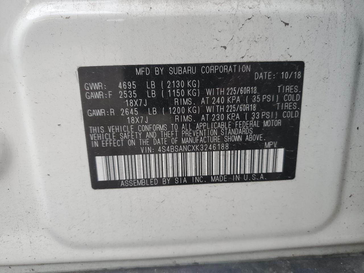 2019 Subaru Outback - Image 14