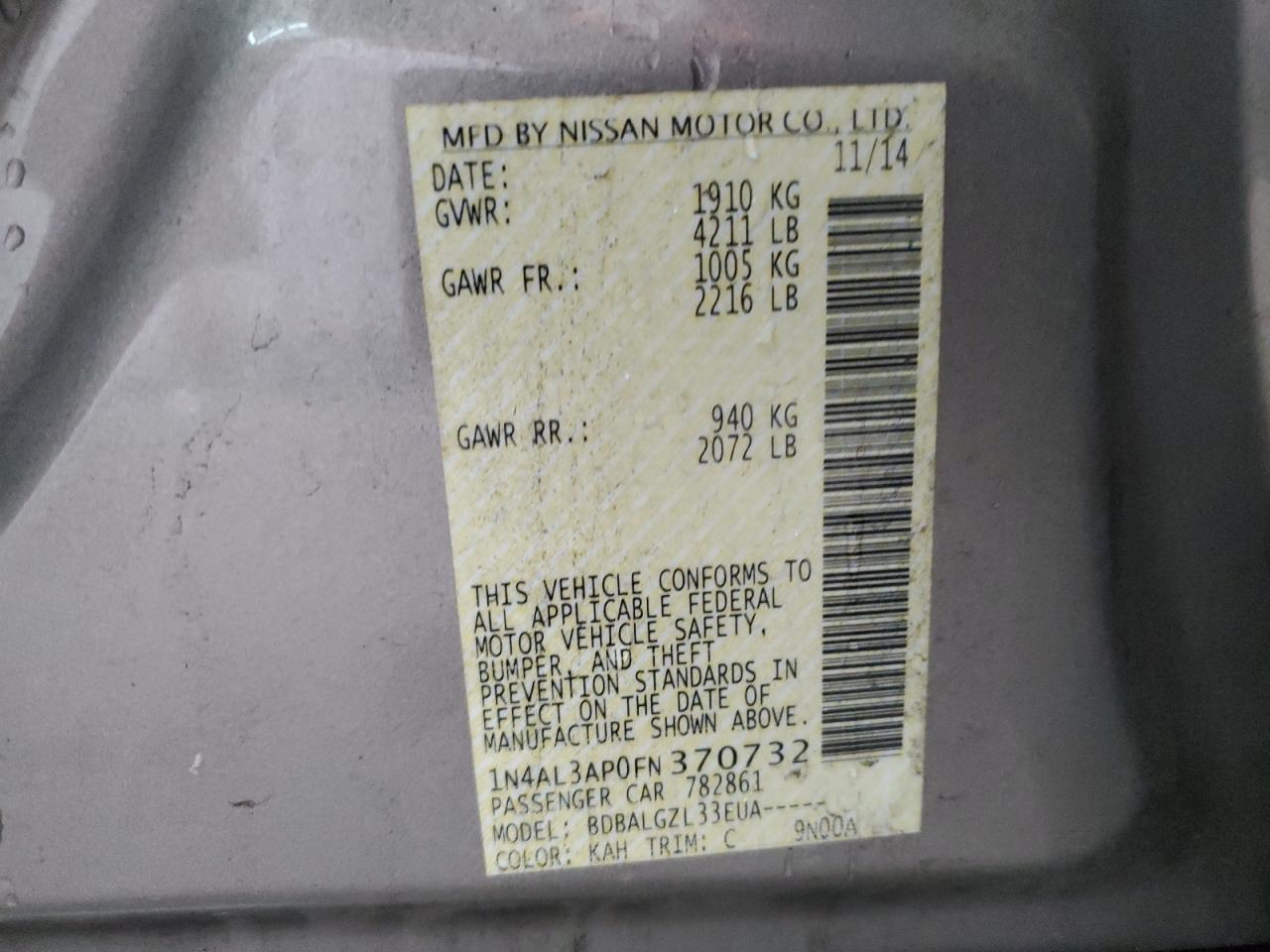 2015 Nissan Altima - Image 13