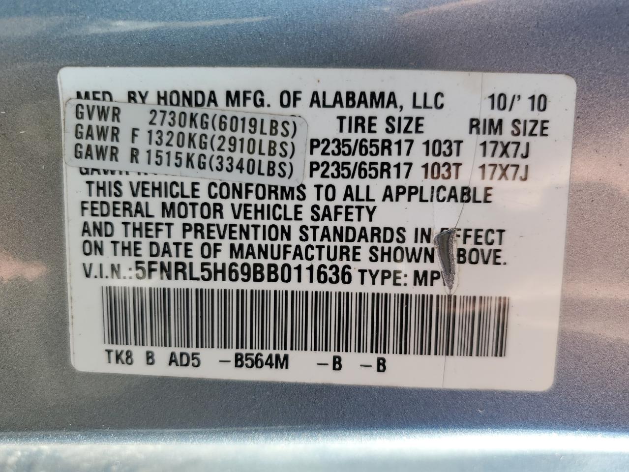 2011 Honda Odyssey - Image 15