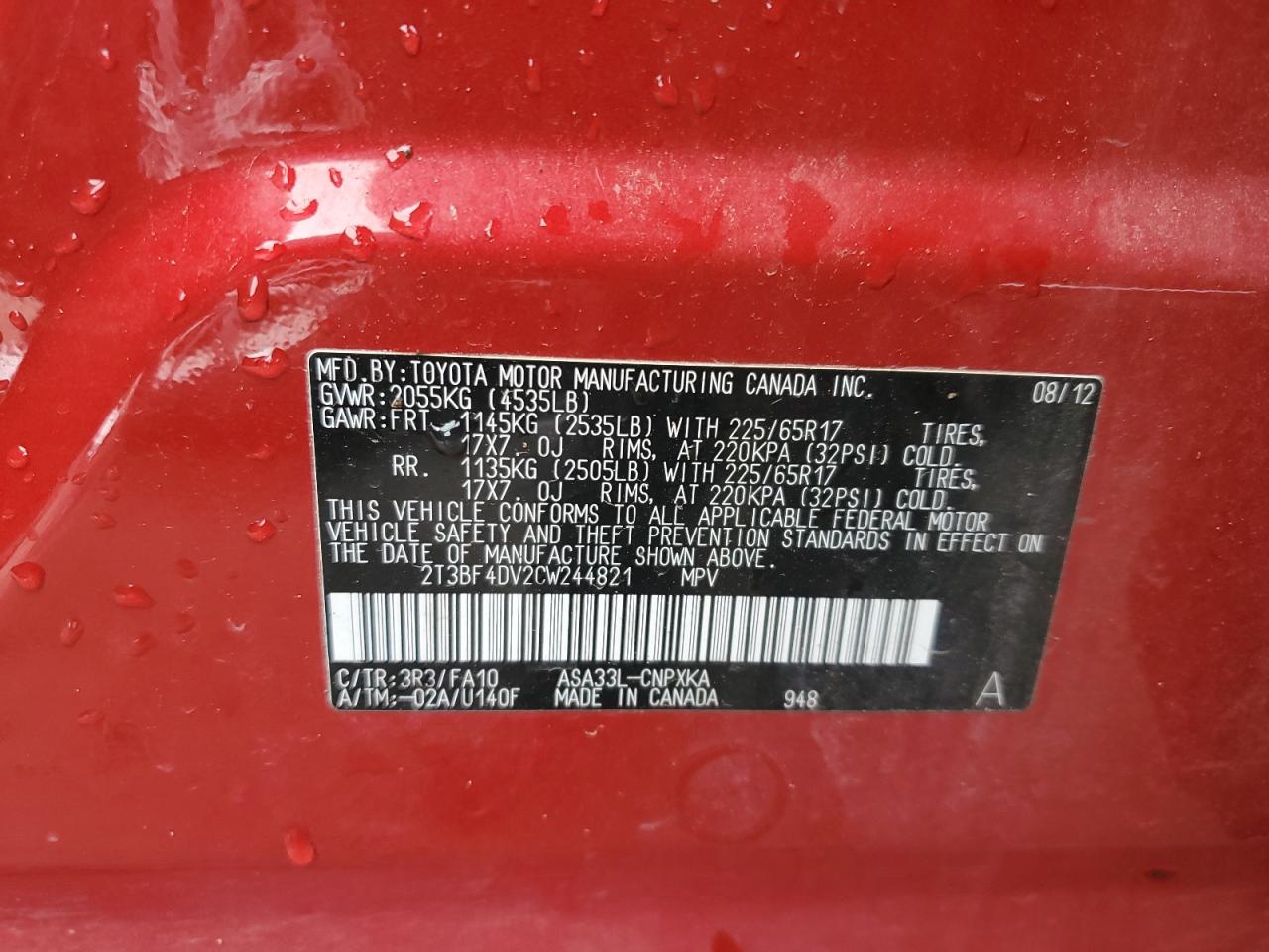 2012 Toyota RAV 4 - Image 13