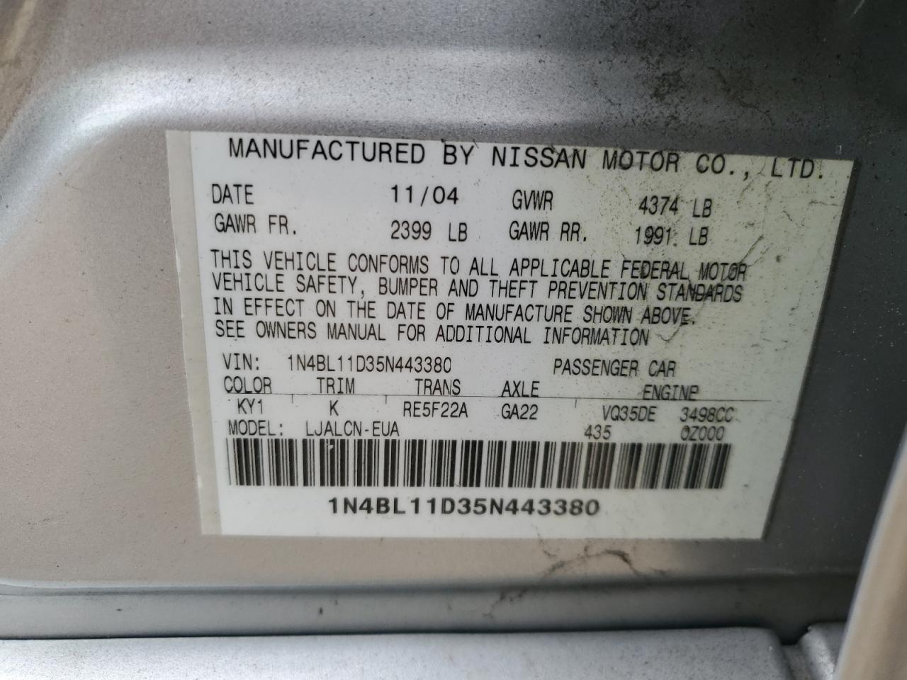 2005 Nissan Altima - Image 12