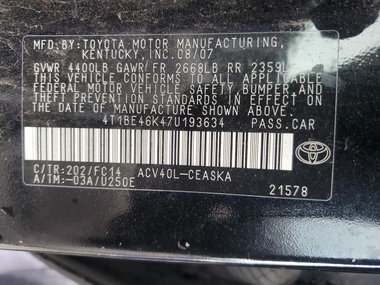 2007 Toyota Camry - Image 12