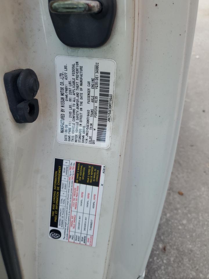 2006 Infiniti G35 VIN: JNKCV54E36M719440 Lot: 44906345