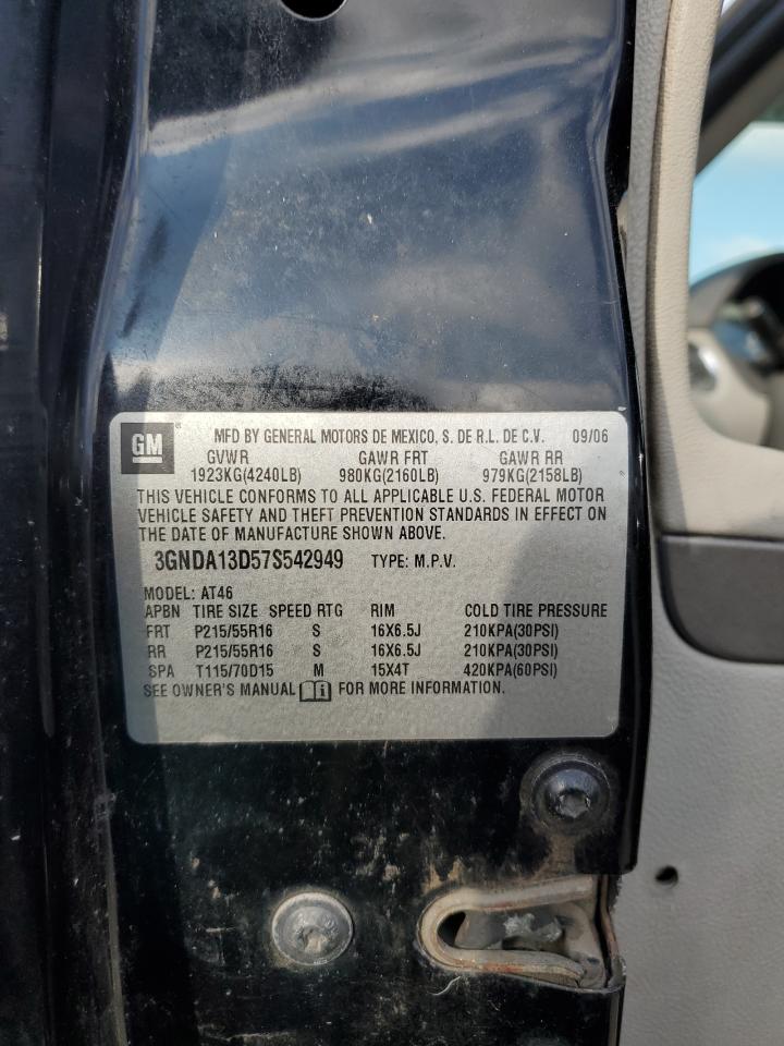 3gnda13d57s542949 3GNDA13D57S542949 2007 Chevrolet Hhr Ls