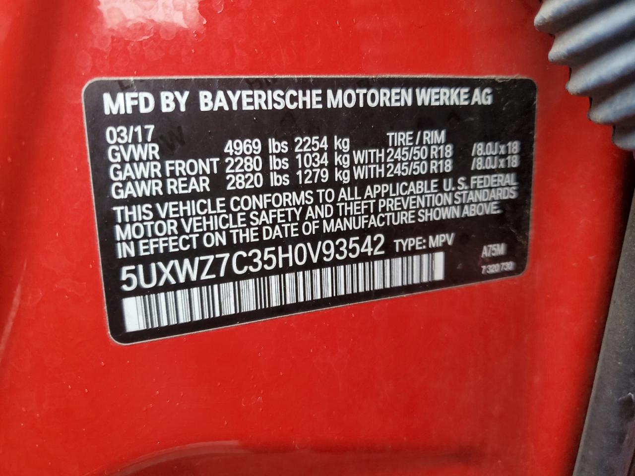 2017 BMW X3 - Image 13