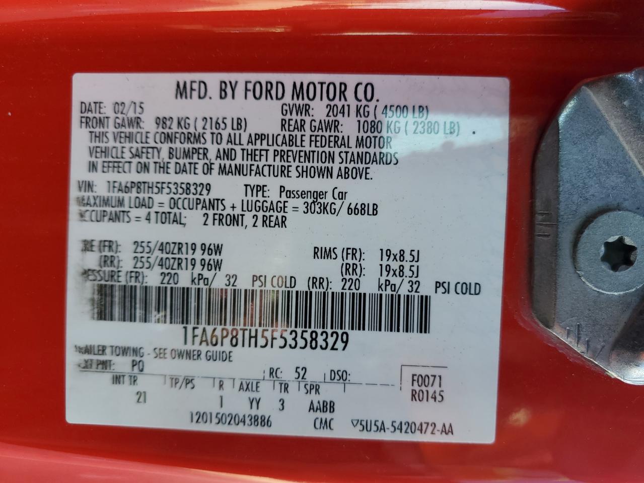 2015 Ford Mustang - Image 14