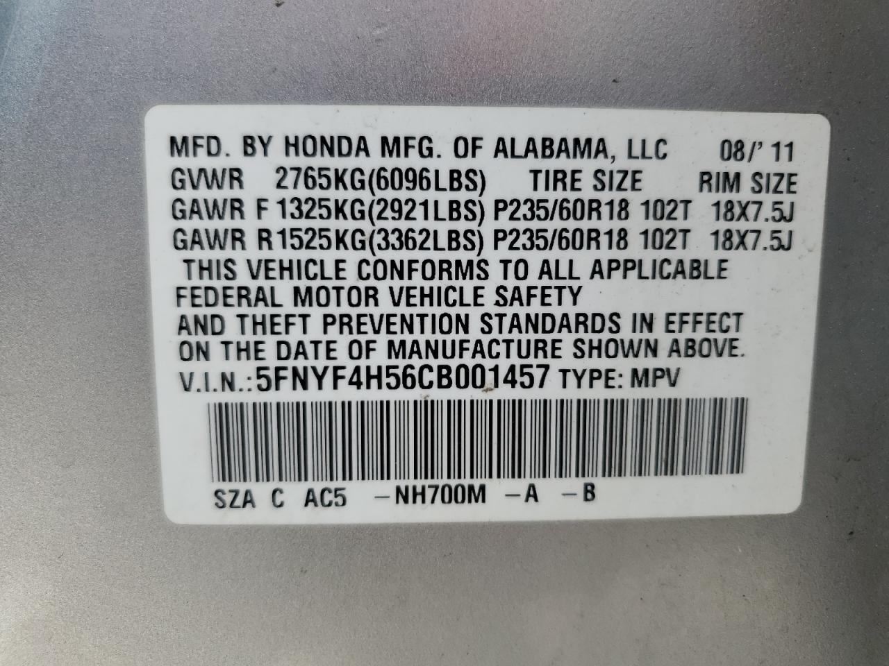 2012 Honda Pilot - Image 13