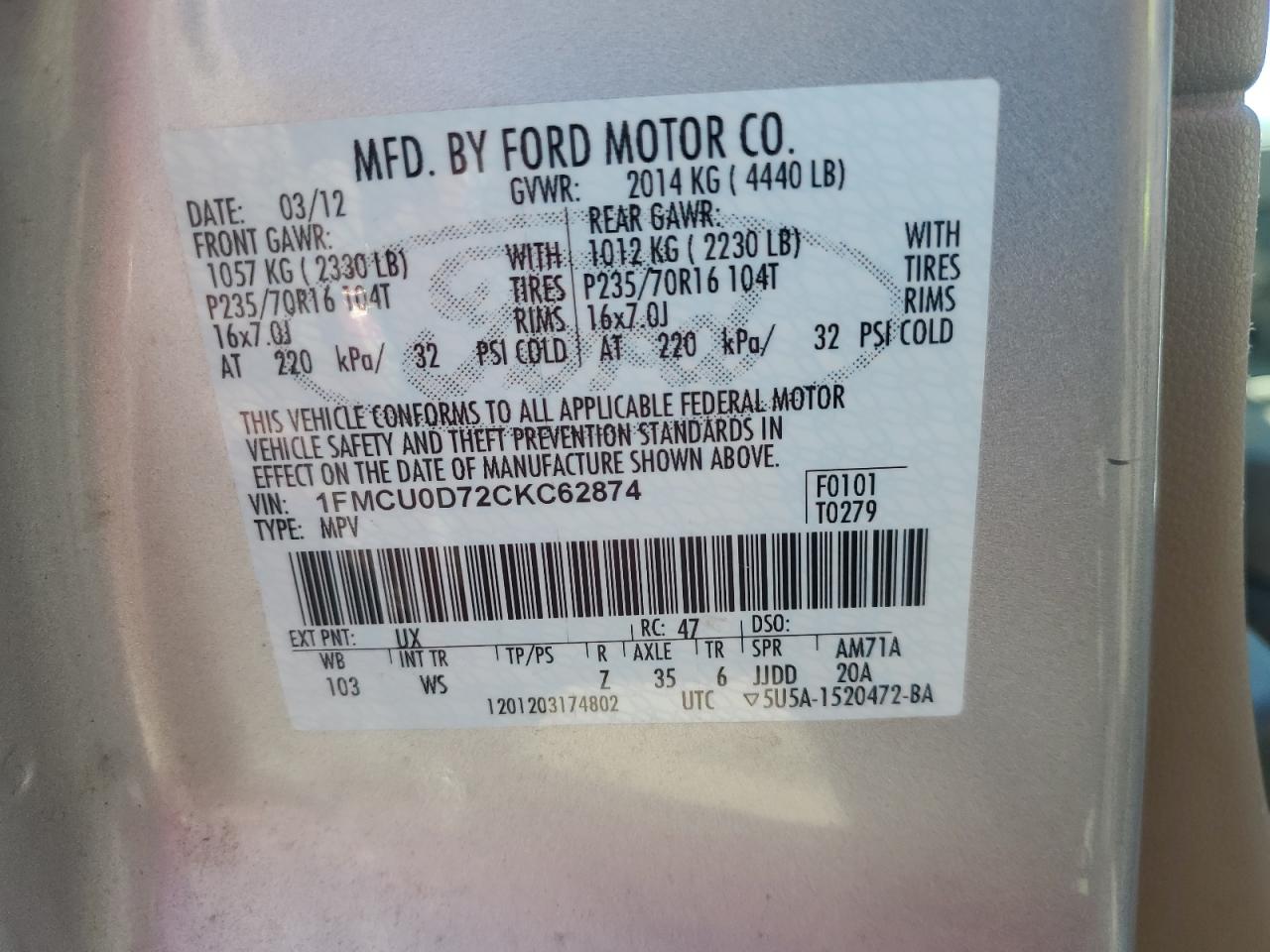 2012 Ford Escape - Image 14