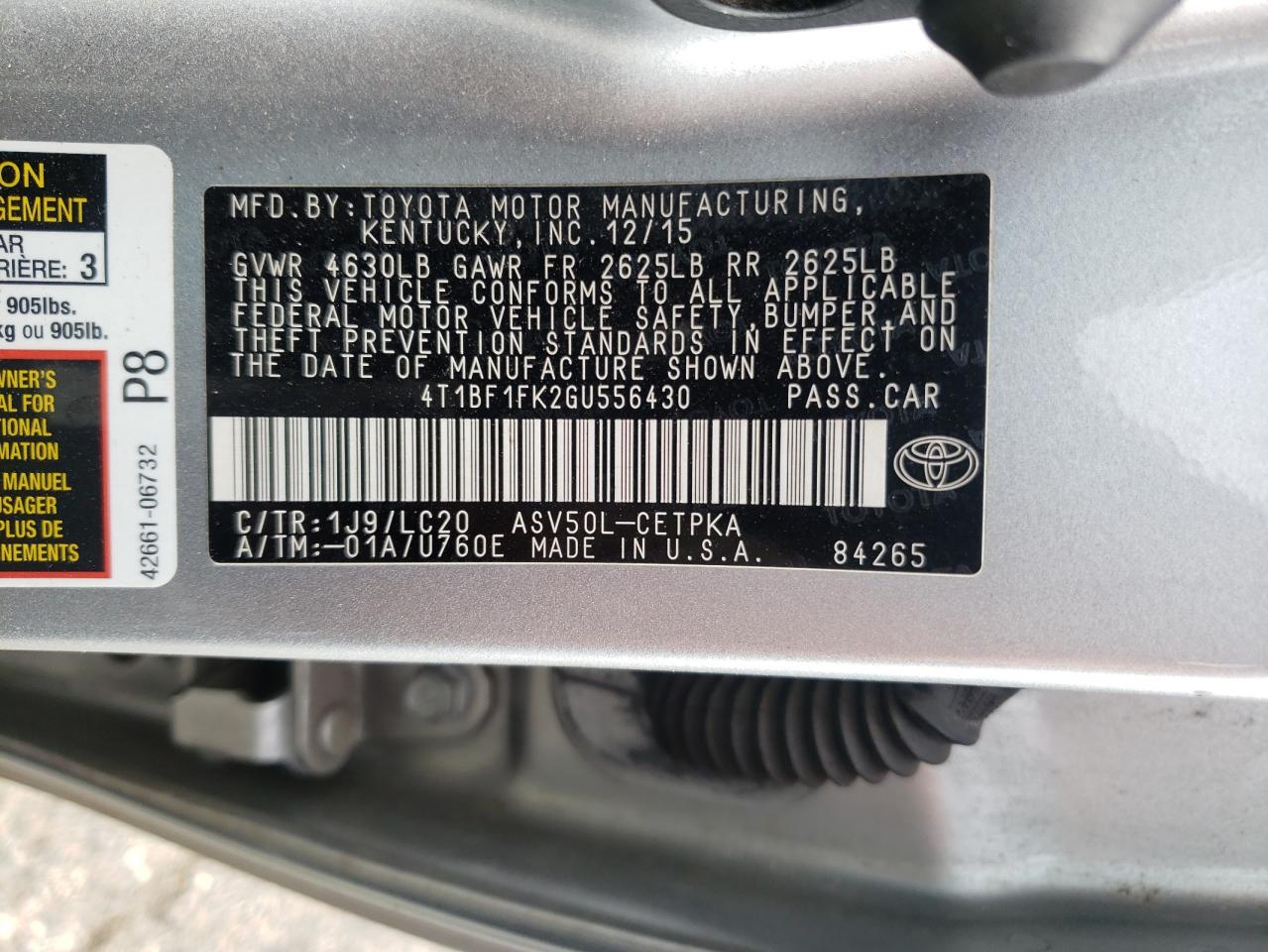 2016 Toyota Camry - Image 13