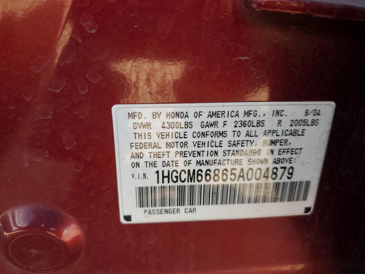2005 Honda Accord - Image 12
