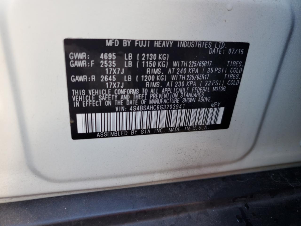 2016 Subaru Outback - Image 15