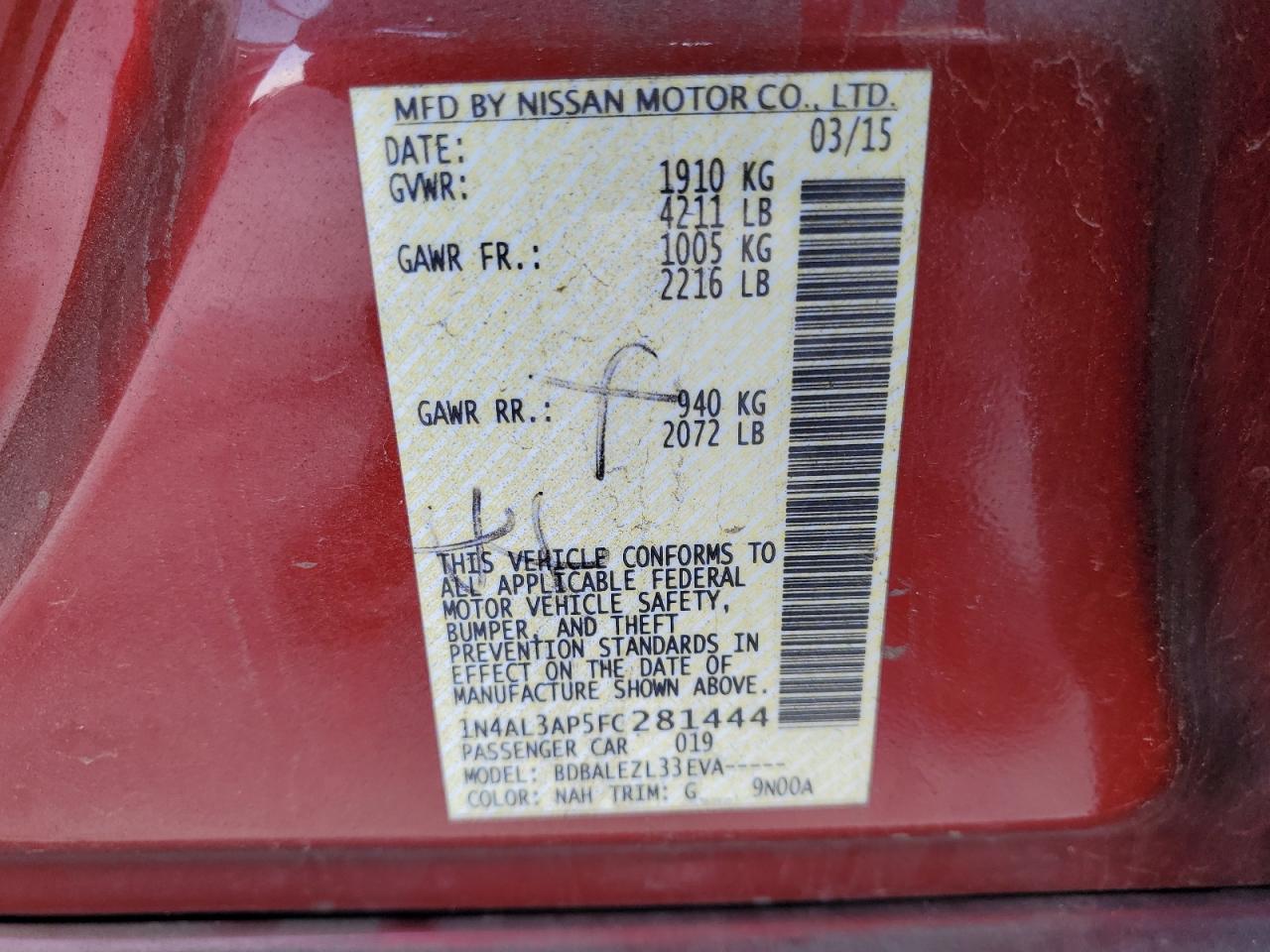 2015 Nissan Altima - Image 12