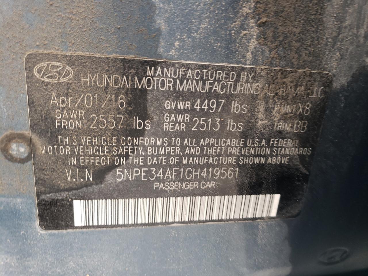 2016 Hyundai Sonata - Image 12