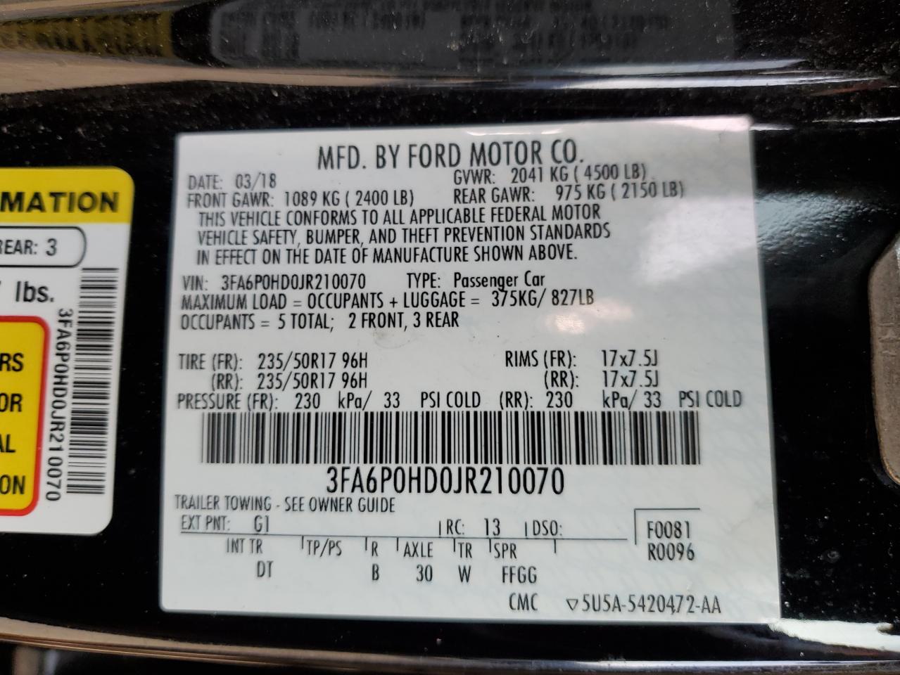 2018 Ford Fusion - Image 14
