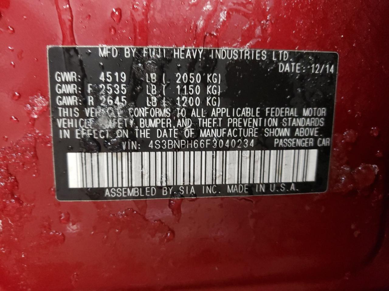 2015 Subaru Legacy - Image 12