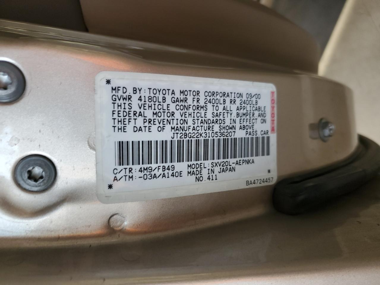 2001 Toyota Camry - Image 12