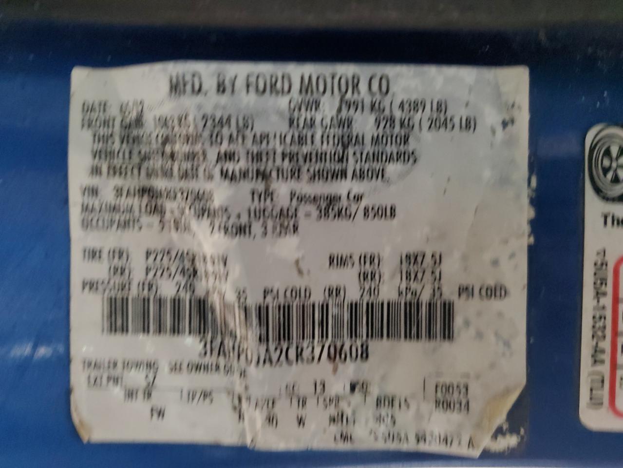 2012 Ford Fusion - Image 12