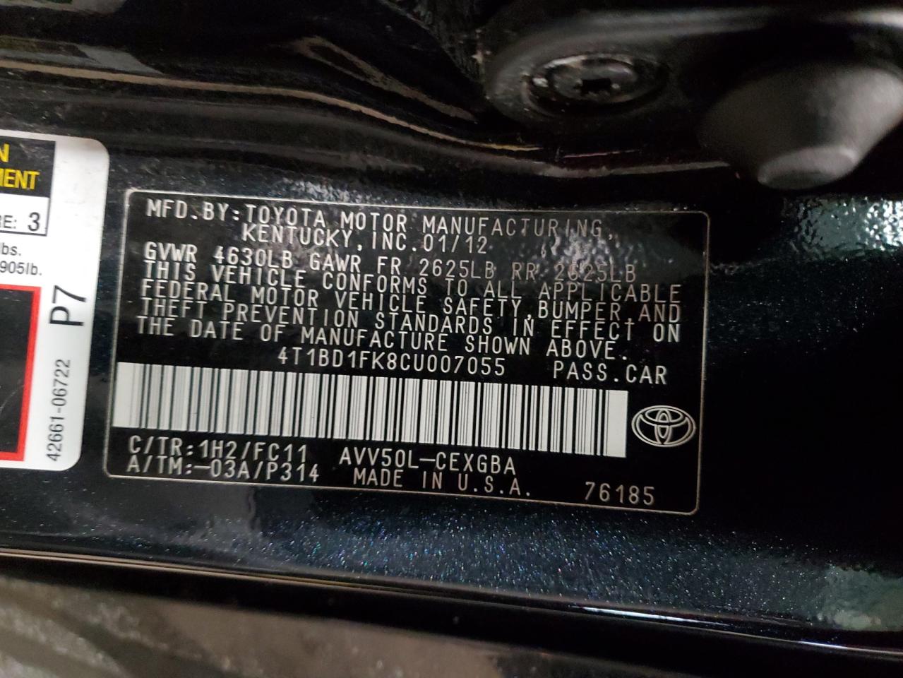 2012 Toyota Camry - Image 12