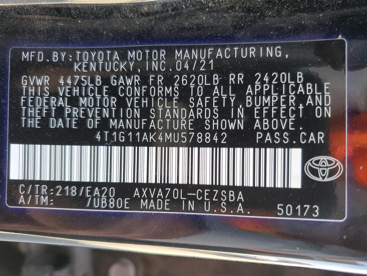 2021 Toyota Camry - Image 14