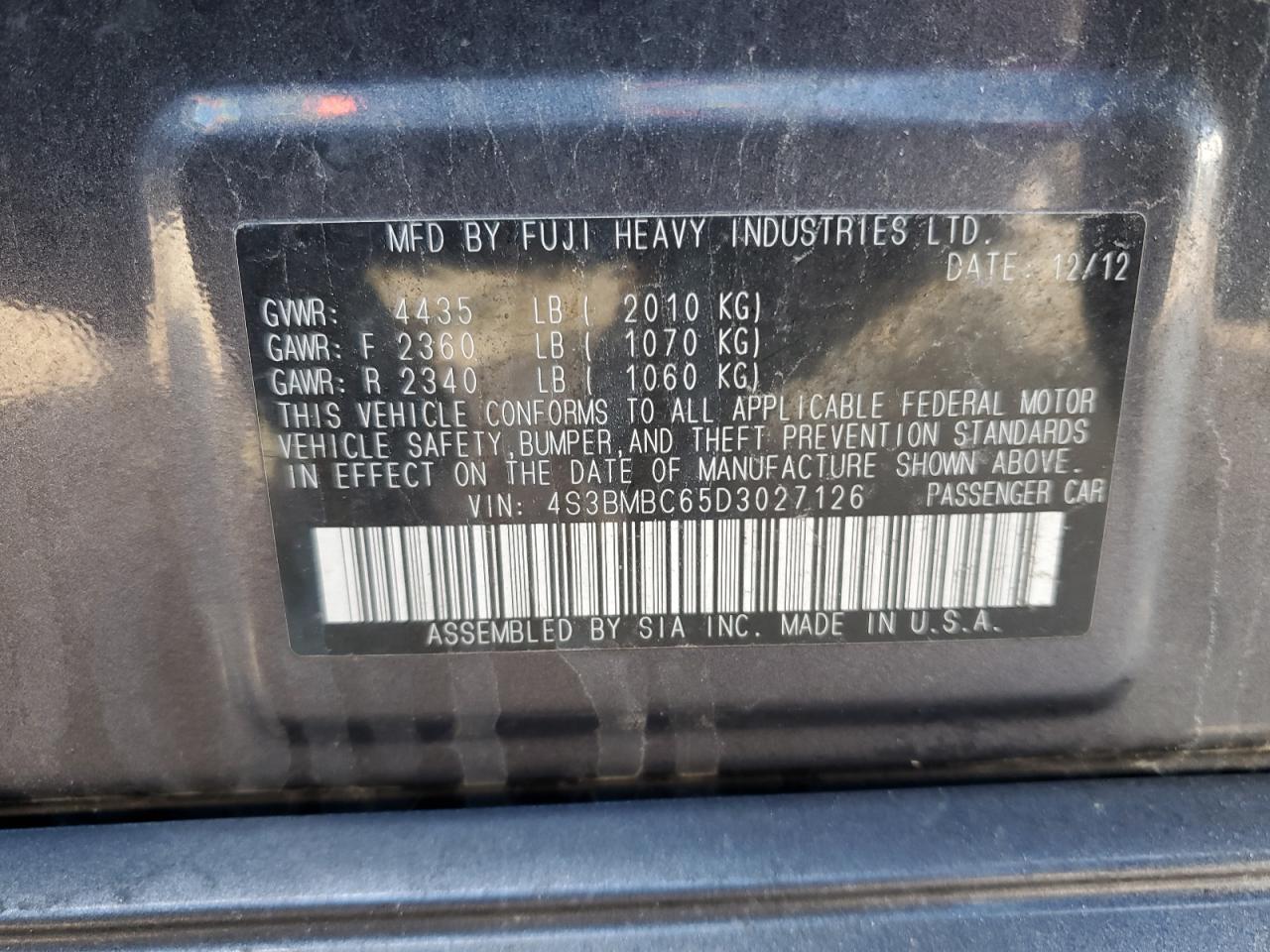 2013 Subaru Legacy - Image 12