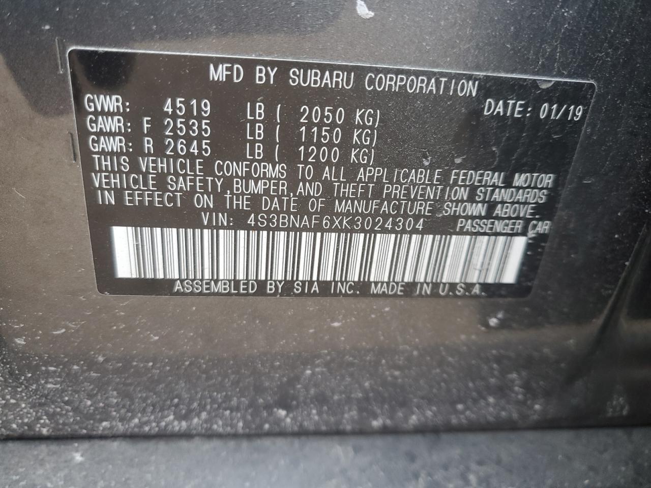 2019 Subaru Legacy - Image 12