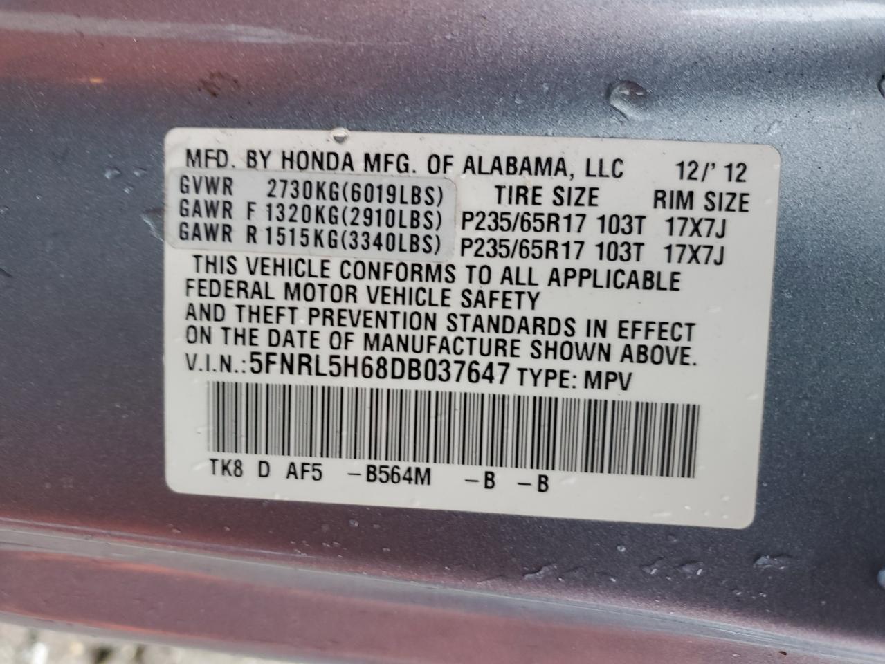 2013 Honda Odyssey - Image 14