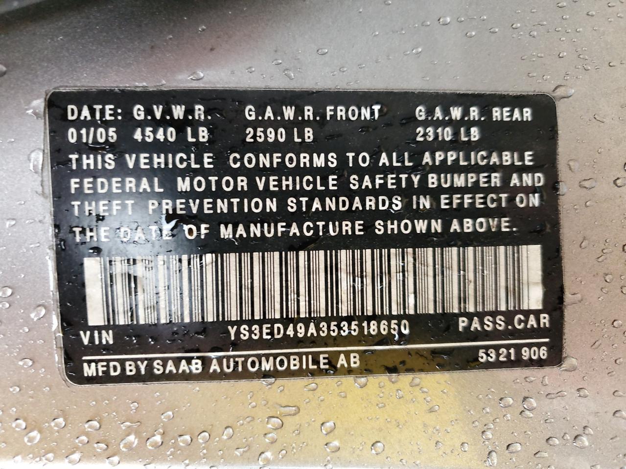 2005 Saab 95 - Image 14