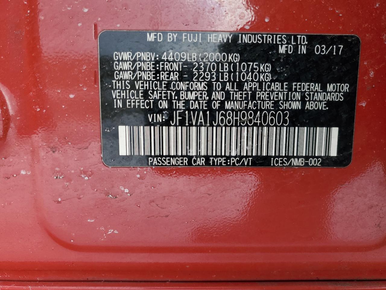 2017 Subaru WRX - Image 12