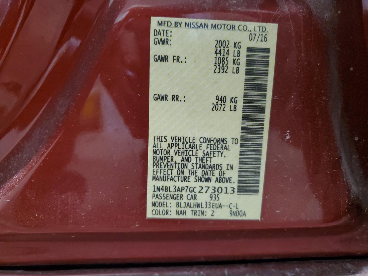 2016 Nissan Altima - Image 12