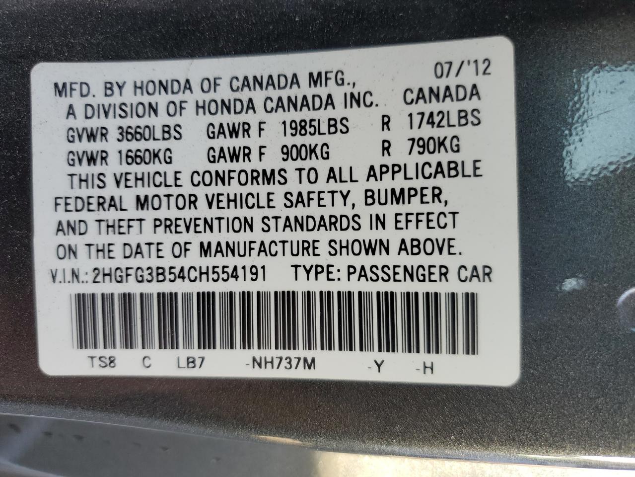 2012 Honda Civic - Image 13