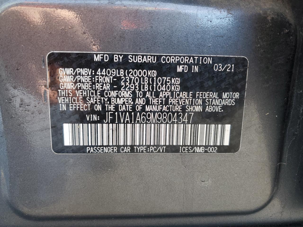 2021 Subaru WRX - Image 12